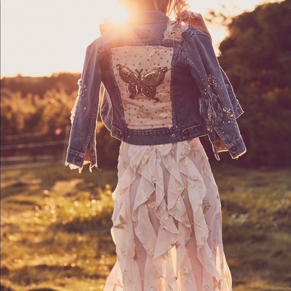 ISO Loveshackfancy Butterfly Jean Jacket